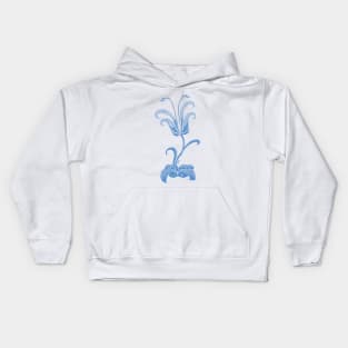 Fleur Bleu Kids Hoodie